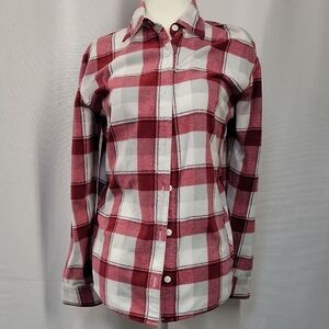 Lee Red and White Plaid Shirt